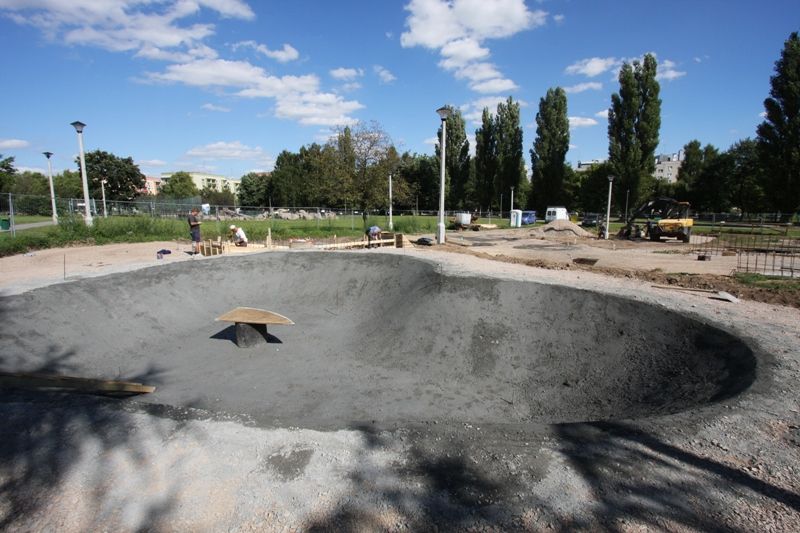 Budowa skateplazy w Mistrzejowicach - Kraków 