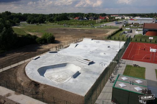 Concrete skatepark in Wolsztyn