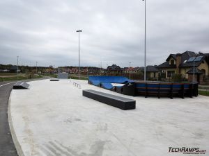 Cycle track together with skatepark in Bilcza