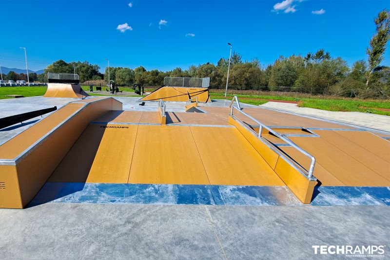 Design av skatepark Skatepark i Łodygowice