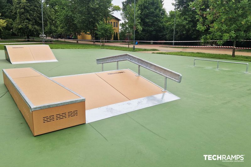 Funbox med rekkverk + Grindbox fra Techramps 