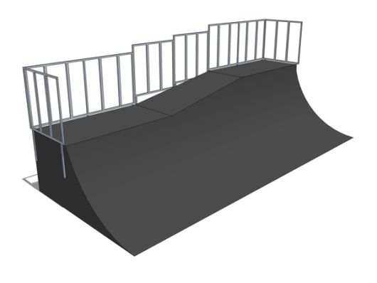 Quarter pipe two-level
