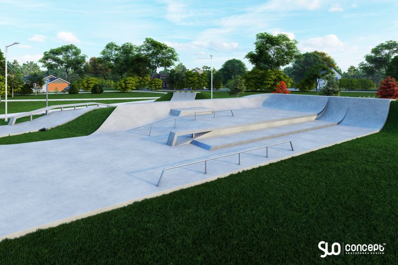 skatepark i betong Ścinawa