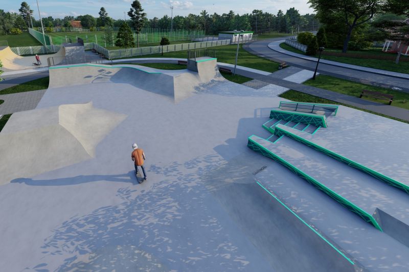 Skatepark betonowy