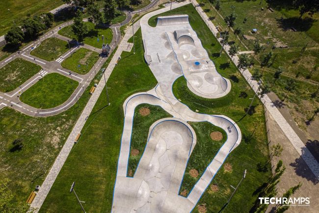 Skatepark og pumptrack i betong - Piekary Śląskie