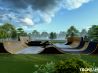 Skatepark på en stålkonstruksjon