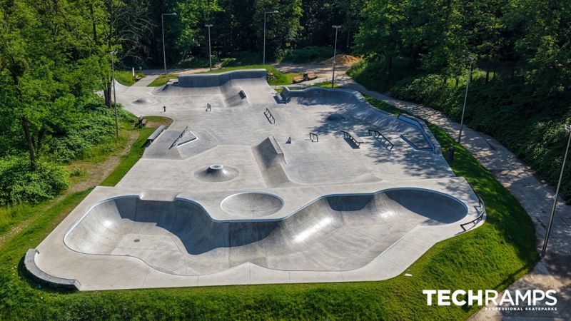 Skatepark i betong i Rybnik 