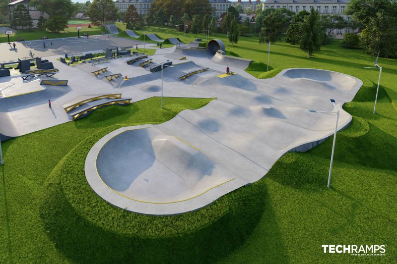 Skateparkprosjekt i betong - Minsk Mazowiecki
