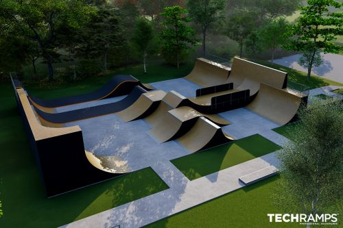Skateparkprosjekt i stål - Lędziny