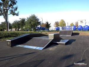 Wooden skatepark in Standard technology in Piotrkow Kujawski